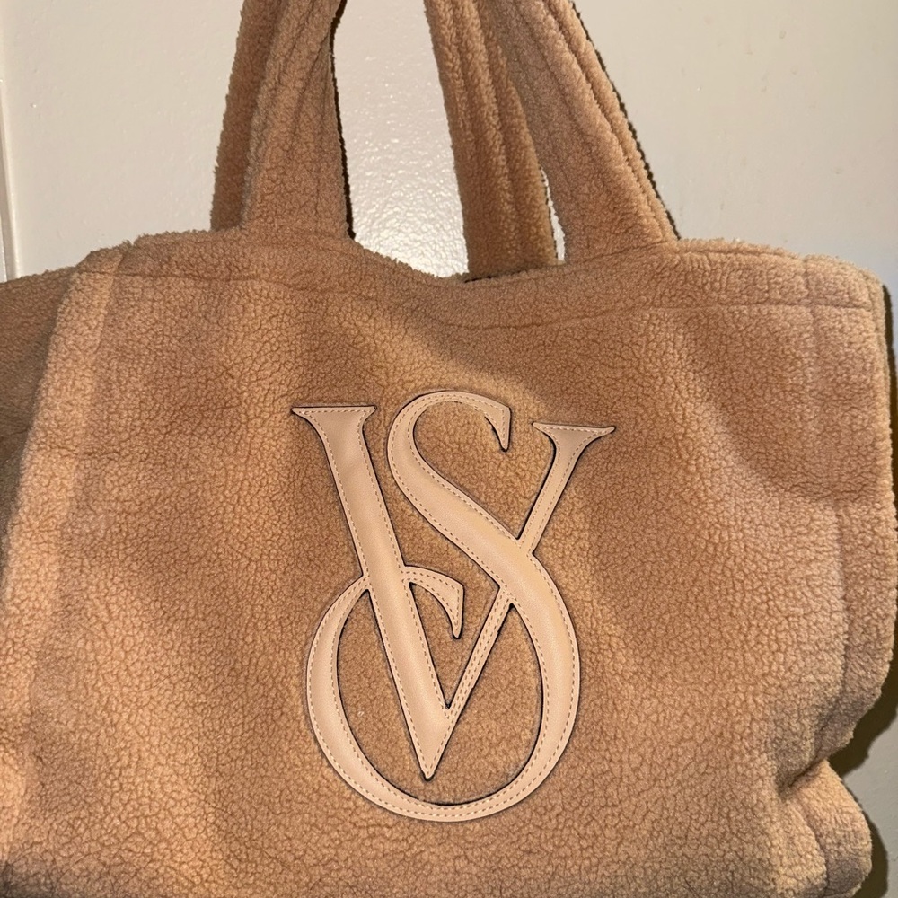 Victoria's Secret Tan Sherpa Tote Bag